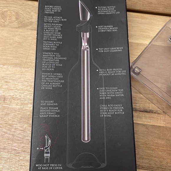 CORKPOPS VINOICE ⭐️ wine pourer &chill rod with extra cooling rod - Picture 6 of 8